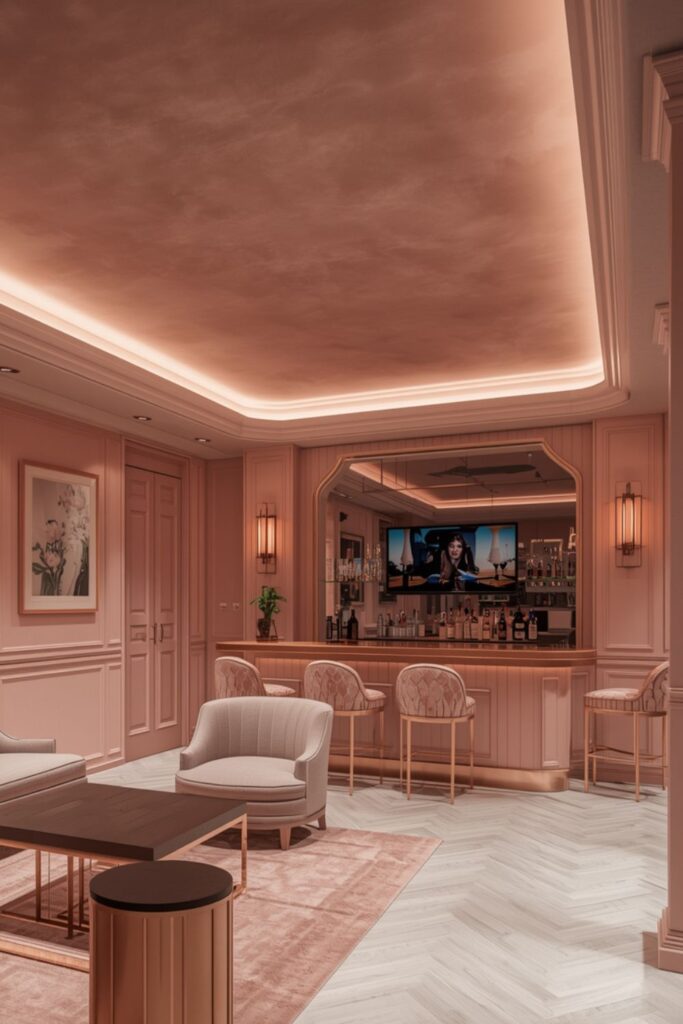 Blush Pink and Rose Gold Bar